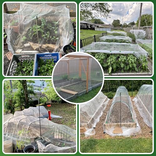 SWANGSA Garden Netting 10 X 50 FT 3Pack, Ultra Fine Garden Mesh Plant Netting for Garden Protection Row Cover Raised Bed Screen, Protecting Plants Vegetables Flowers Fruit Trees