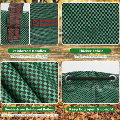 Reusable Yard Waste Bags,6 pack,72 Gallon,Extra Durable
