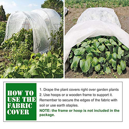 Plant Covers Freeze Protection 10 ft x 10 ft Floating Row Cover 0.9oz/yd² Garden Fabric Plant Cover for Winter Frost/Sun Pest Protection (10FT X 10FT) - size: 10'x10'-rectangle