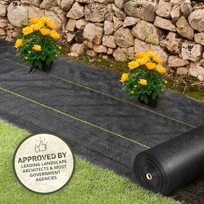 DeWitt Pro-5 Weed Barrier Fabric 5 oz, 3 x 250 Feet – Heavy-Duty - size: 1 Pack, style: 3' x 250'
