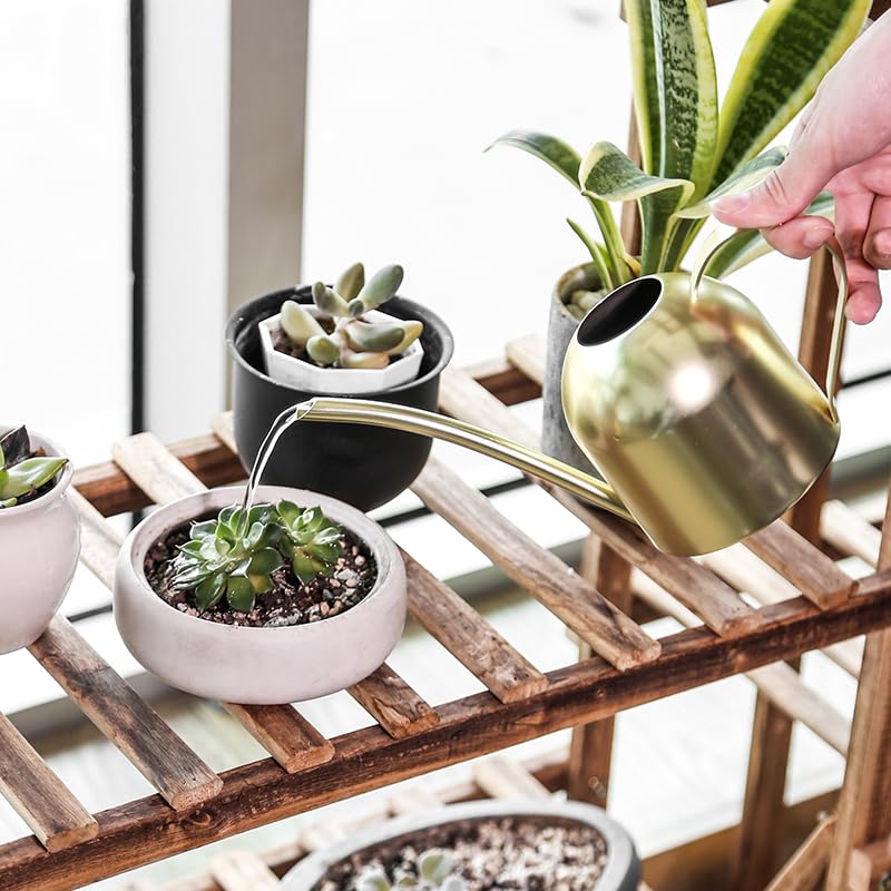 Gold Watering Can for Indoor Plants, 450ml/15oz Metal - size: Gold 15 oz