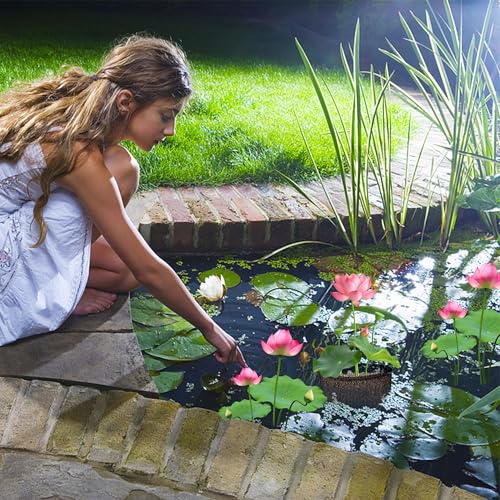 4 Pcs Aquatic Pond Planting Bags, Reusable Mesh Water Garden Pond Plant Pot - color: Black, size: Square