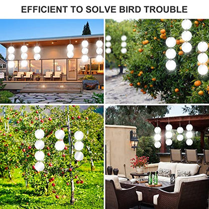 XPCARE Bird Scare Discs Set, 48 Pcs Reflective Double-Sided Bird Reflectors - size: 48 Packs