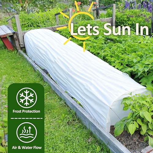 Gardzen 1.5 oz Plant Covers Freeze Protection - size: 10' x 30'