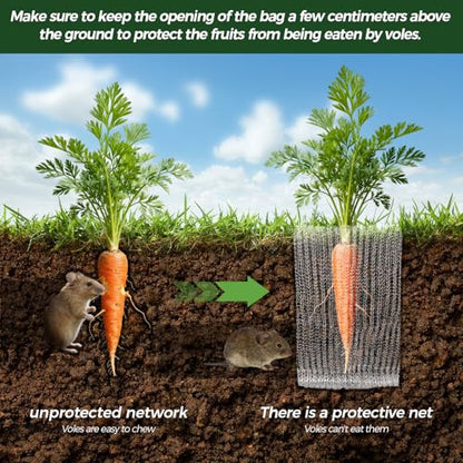 Gopher Baskets 15 Gallon 5 Pcs Root Guard Gopher Proof Wire Mesh Basket 24x25 in Stainless Steel Basket Fruit Protection Bag for Plants Root Barrier - size: 15 Gallon 5 PCS 25x24in