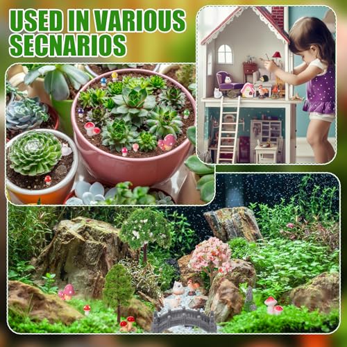 65 Pcs Fairy Garden Accessories Mini Resin Animals Figures