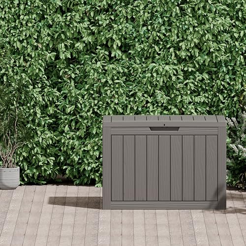 45 Gallon Outdoor Storage Box Waterproof Deck Box Patio Storage - color: Gray, style: 45Gallon