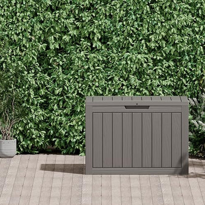 45 Gallon Outdoor Storage Box Waterproof Deck Box Patio Storage - color: Gray, style: 45Gallon