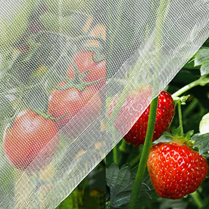 Unves 10'x12'Garden Netting, Bird Mosquito Netting Row Covers Bird Net - size: 10 x 12 Ft x 1 pc