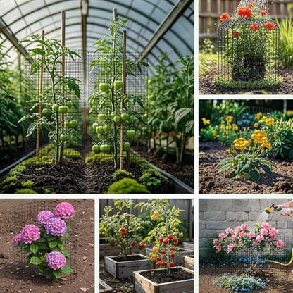 20 Pack Plant Protectors from Animals, 12x12" Metal Wire Mesh Plant Cages - size: 12in-30pcs
