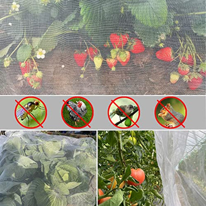 Garden Netting 4x10ft for Plants - Ultra Fine Mesh Bug Insect Barrier - size: 4'x10'