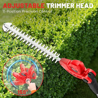 HEINPRO Cordless Pole Hedge Trimmer Compatible with Milwaukee M18 Battery