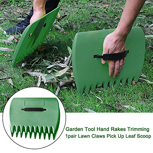 2-Pack Leaf Scoops, Large Leaf Grabber Claws with Ergonomic Handles