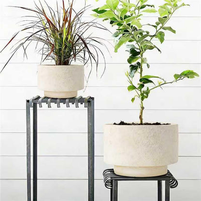 Succulent Pots, 8"+6" Plant Pots, Ceramic Planters for Indoor Plants - color: Beige