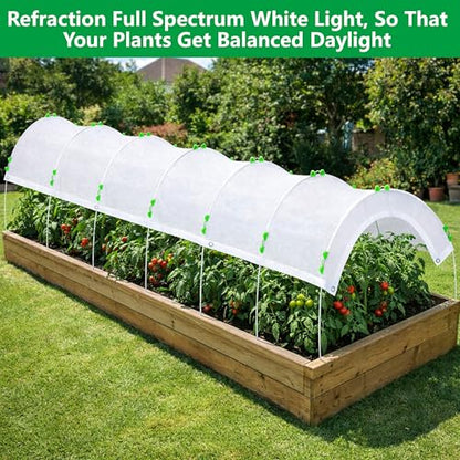 120'' x 39'' White Garden Shading Kit, 60% Sunblock Plant Shade Cloth - color: 120 x 39.4 Inch