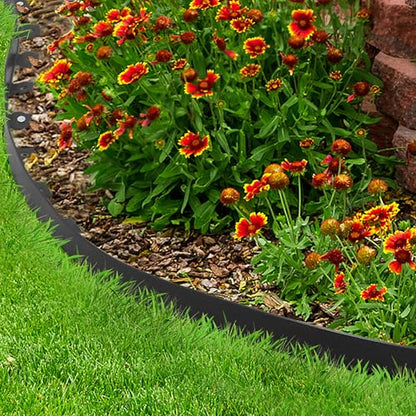 Gardzen 1.5" x33' Landscape Edging Kit with 40 Spikes - size: 33ft