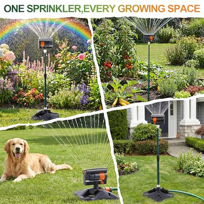 Oscillating Sprinkler with Aluminum Riser(Triangular) - style: Triangular