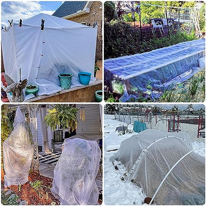 CJGQ 10x50ft Plant Covers Freeze Protection- Frost Cloth Blanket Floating Row Cover for Winter 0.9 oz/yd