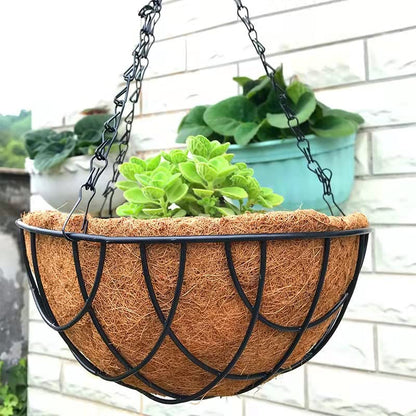 4 PCS 14 Inch Round Coco Liners Coconut Liners for Hanging Planters, Hanging Basket Replacement Coco Liners, Round Basket，100% Natural Coco Coir Liners for Hanging Basket - size: 14in/4pcs