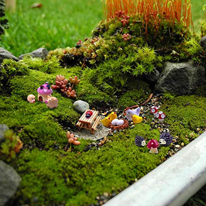 Dracarys Selected 100 Pcs Fairy Garden Accessories, Mini Resin Animals, Miniature Figurines, Micro Landscape Ornaments Kit, Garden DIY Animals, Environmental Resin, Forest Encounters - style: 100-Forest Encounters