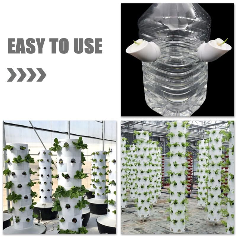 Reusable Hydroponic Plant Cups with Sponges for Vertical Hydroponics Tower System Soilless Garden Containers for Growing Vegetables and Orchids 12-Pack 2.83X1.49X1.49In