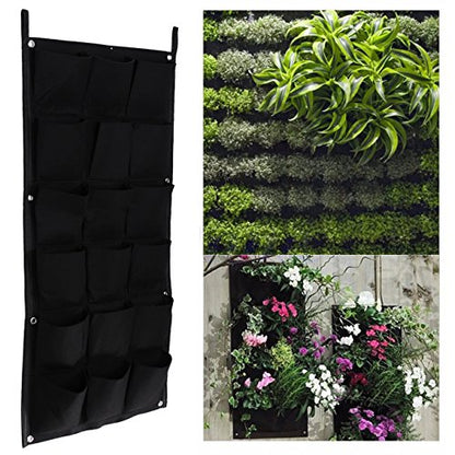 Ogrmar 18 Pockets Wall Planter Breathable Vertical Garden Planter Grow Bag - size: 18 Pockets