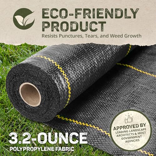 Dewitt Sunbelt Heavy-Duty Weed Barrier Fabric 3.2 oz, 6 x 300 Feet, 5-Pack - size: 5 Pack, style: 6' x 300'