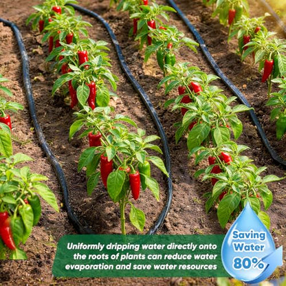 Drip Hose 50FT With Drip Irrigation System, Linkable Soaker Hoses