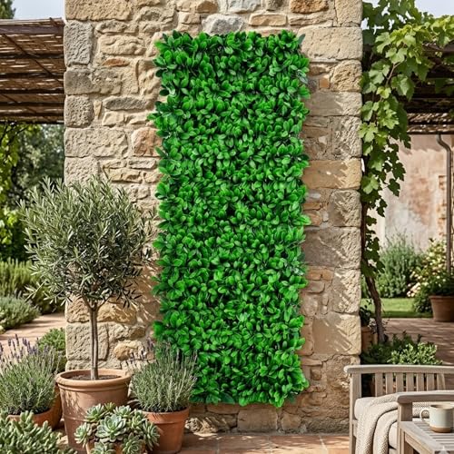 NatraHedge 20''X50'' Artificial Privacy Grass Wall Decor, Laurel Leaf - color: Laurel Leaf