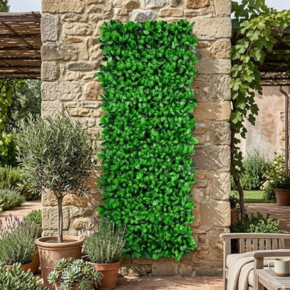NatraHedge 20''X50'' Artificial Privacy Grass Wall Decor, Laurel Leaf - color: Laurel Leaf