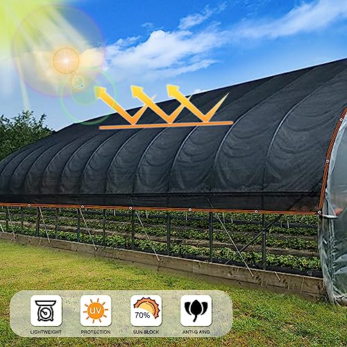 Shade Cloth, 80%-90% Garden Shade Mesh Net with Grommets, Outdoor Black Sunblock Neting Antifreezing Cover for Plant Pergola Patio Greenhouse Chicken Coop, 3x12FT - size: 3x12FT