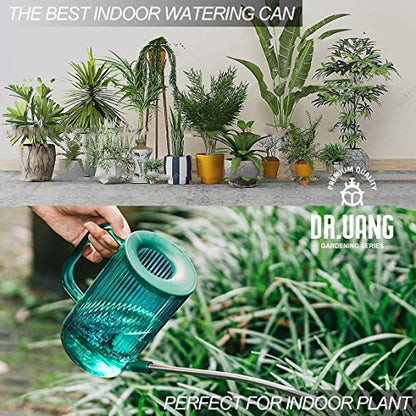 Small Watering Can Indoor Plants with Long Spout (1L, Emerald) - color: Emerald