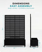 73" Tall Privacy Planters with Trellis, Freestanding - Black - color: Matte Black