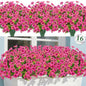 Bassion 16 Bundles Artificial Flowers for Outdoors Fake Flowers, Fuschia - color: Fuchsia