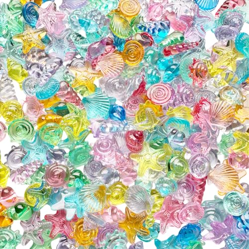 301 Pcs Mini Resin Ocean Animals Bulk, Tiny Sea Animal Shell Variety Figurines to Hide Aquarium Decorations for DIY Crafts Fairy Garden Micro Landscaping Fish Tank