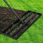 30 Inch Lawn Leveling Rake with 70'' Adjustable Handle for Yard/Garden/Farm - color: Black
