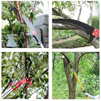 Pole Saw for Tree Trimming, 2-32 Feet, Green - color: Green32ft