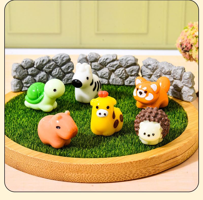 44PCS Mini Resin Animals Variety Pack 22 Style Tiny Resin Animal Figurines - color: Fixed Color Ctyle-d