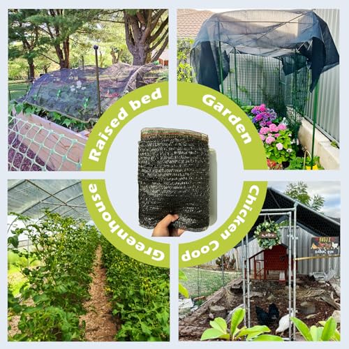 55% Shade Cloth for Garden, Black Shade Net 6.5X12 FT - size: 6.5X12 FT