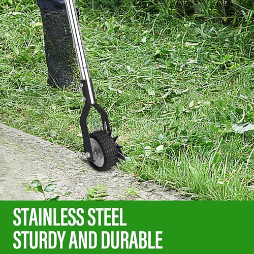 YEELOR Wheel Rotary Edger, Adjustable Length Lawn Edger - color: black
