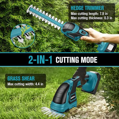 HEINPRO Cordless Hedge Trimmer Compatible with Makita 18V Battery - color: Yellow