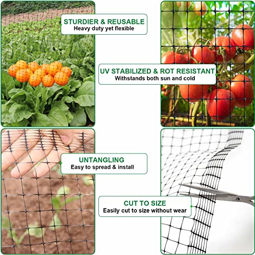 Mklsit Deer Netting Fence, 8ftx100ft Garden Netting Heavy Duty Bird Netting
