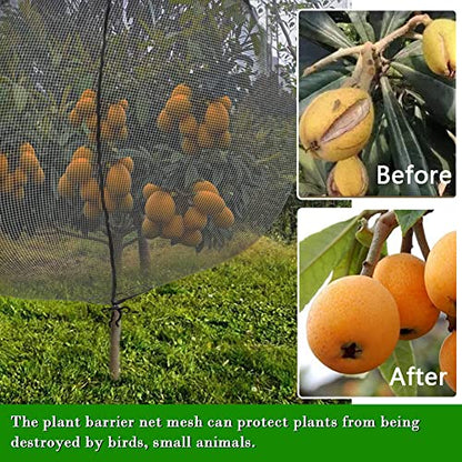 FONUNO Fruit Tree Netting with Zipper Birds Netting for Fruit Trees, Black - color: Black, size: 10 x 10 feet - 1 Pack