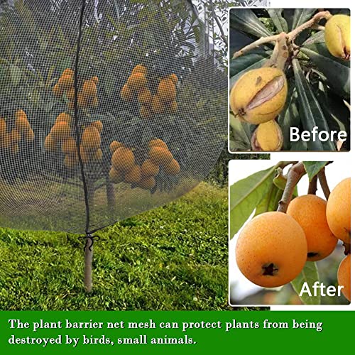FONUNO Fruit Tree Netting with Zipper Birds Netting for Fruit Trees, Black - color: Black, size: 8 x 8 feet - 1 Pack