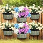 Layhit 6 Pcs Wall Hanging Planters, 10 Inches, Grey Green, Brown, Black - color: Grey Green, Brown, Black, size: 10 Inches
