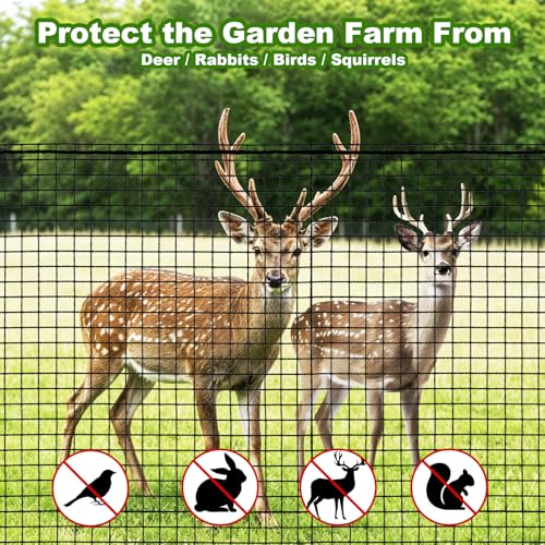 4x50FT Deer Fence Netting for Garden, 55GSM Plastic Mesh Temporary Fence - size: 4x50FT