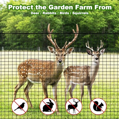 4x50FT Deer Fence Netting for Garden, 55GSM Plastic Mesh Temporary Fence - size: 4x50FT