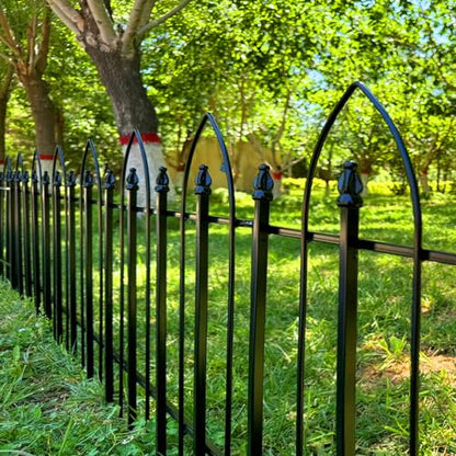 Thealyn Garden Fence 32" H x 24" W (4 Panels + 1Gate, Total 10 ft) - size: 32″ H x 10 ft (4 Panels + 1Gate)