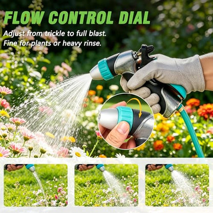 Heavy Duty High Pressure Hose Nozzle for Garden Hose with Rear Trigger Lock