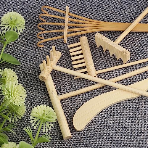 24 PCS DIY Sand Zen Garden Tools, Mini Zen Garden Rake Sets for Serenity and Spiritual Meditation, Tasteful and Elegant Zen Garden Accessories for Home Decor, and Father or Mother's Gift, by GNIEMCKIN